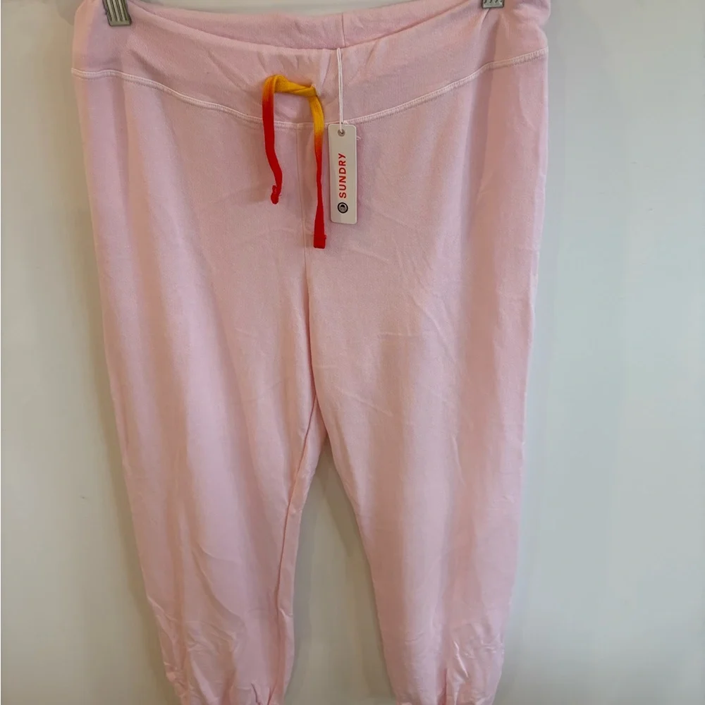 The Sundry Women's Basic Sweatpant baby pink - Picture 3 of 5